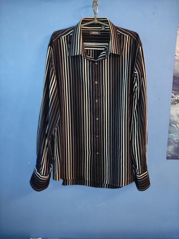 Herren Kenneth Cole Hemd Schwarz Baumwolle 44 /