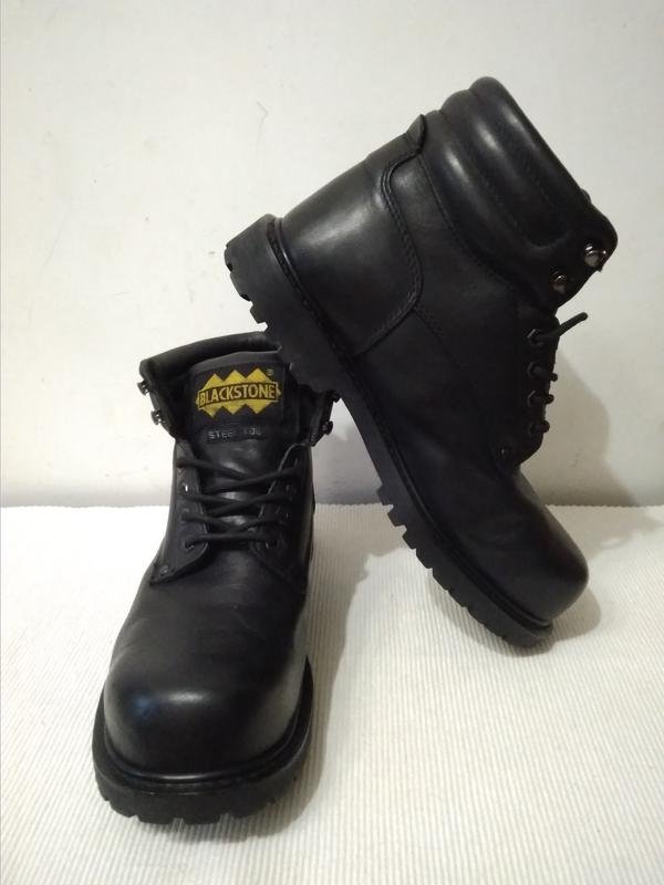 Herren Blackstone Stiefel Schwarz Leder 40.5
