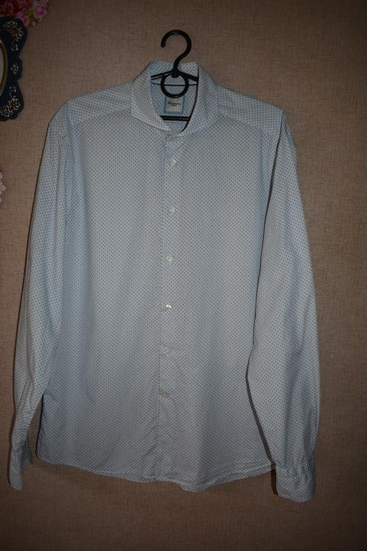 Мужской Camicissima Рубашка Голубая Хлопок 40 /L /