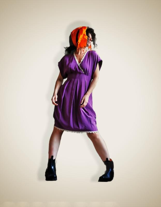 Damen Tibi Kleid Flieder Seide 36 / S / 44