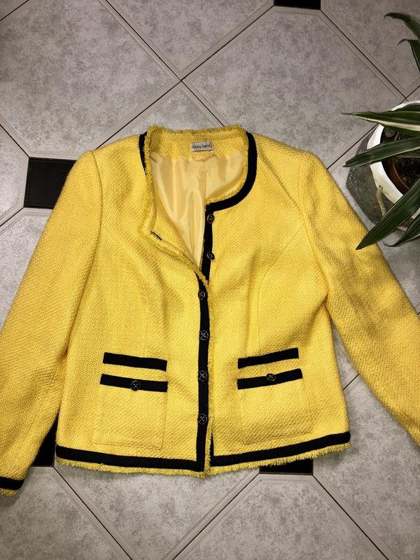 Donna Laura Ashley Blazer Giallo Tweed 38 / M / 46