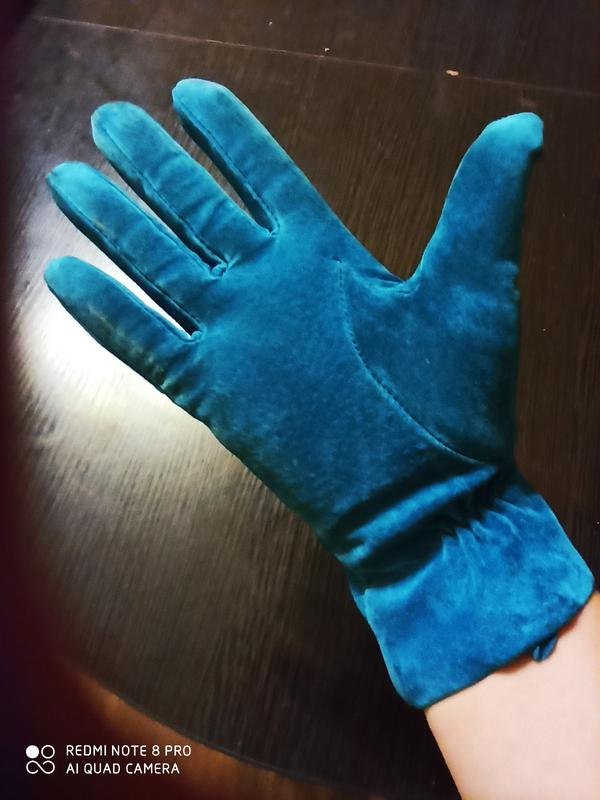 Women Baldinini Gloves Turquoise Suede Other