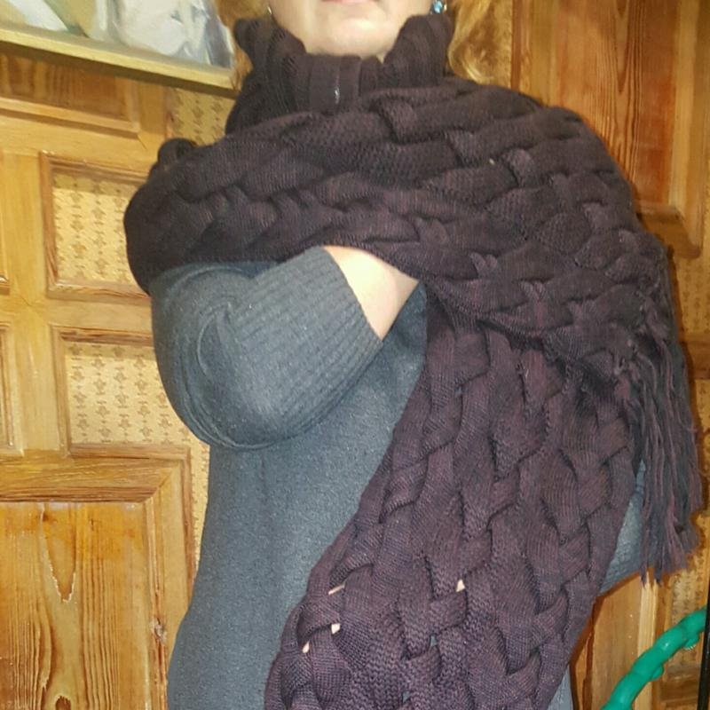 Donna Canali Sciarpa Viola Viscosa