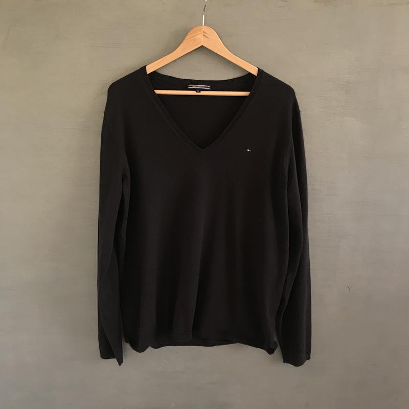 Men Tommy Hilfiger Pullover Black Nylon 40 /L / 48