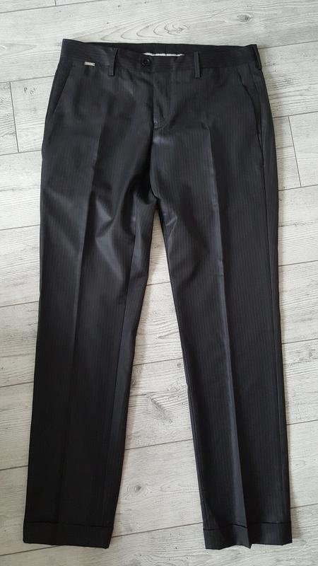 Мужские Dirk Bikkembergs Брюки Чёрный Шерсть 32 /