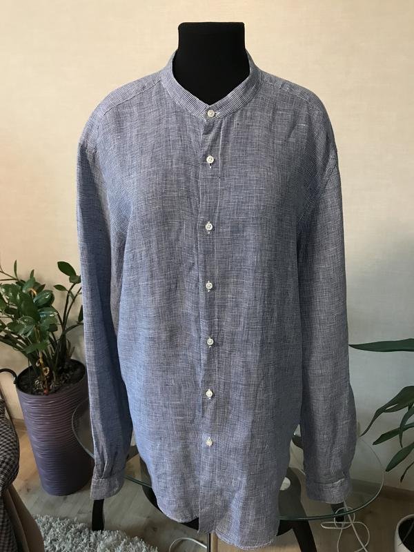 Homme Liu Jo Chemise Bleu Marine Lin 38 / M / 46