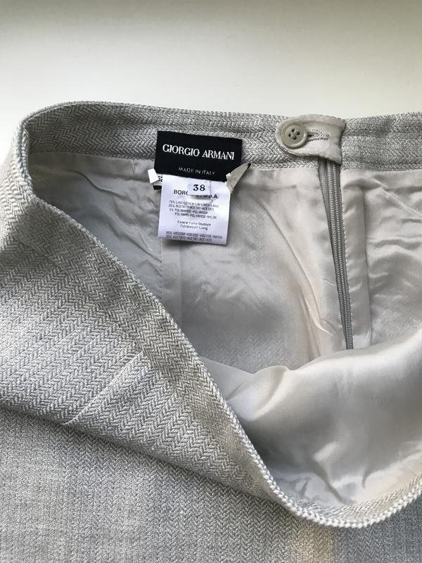 Женская Giorgio Armani Юбка Серебристый Лен 36