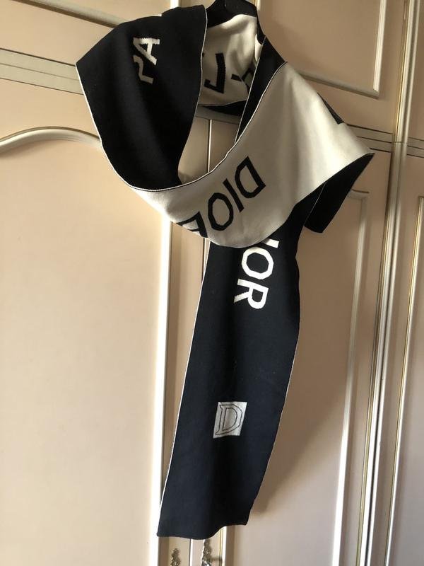 Женский Christian Dior Шарф Чёрный Один размер