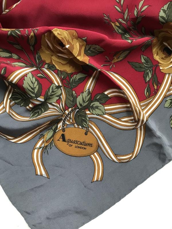 Women Aquascutum Scarf Multicolor Silk One size