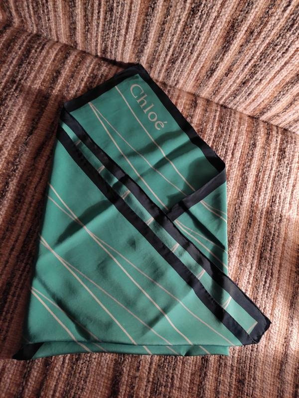 Женский Chloé Шарф Бирюзовый Шелк