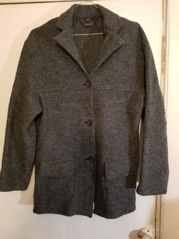 Women Mulberry Coat Grey Wool 40 / L / 48