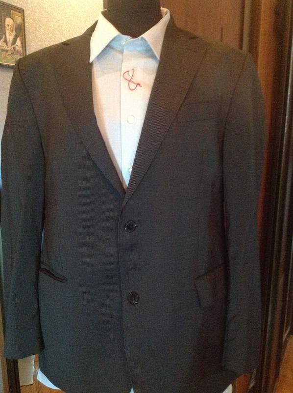 Men Carl Gross Blazer Grey Viscose 46 / 3XL / 54