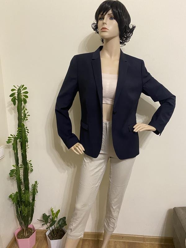 Женский Німеччина Пиджак Тёмно-синий Шерсть 40 / L