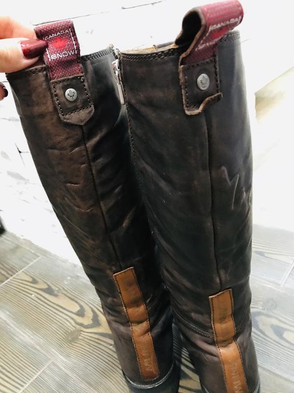 Femme Canada Goose Bottes Marron Cuir 37