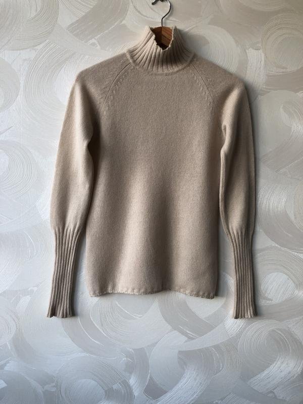 Femme Mugler Col Roulé Beige Cachemire 38 / M / 46