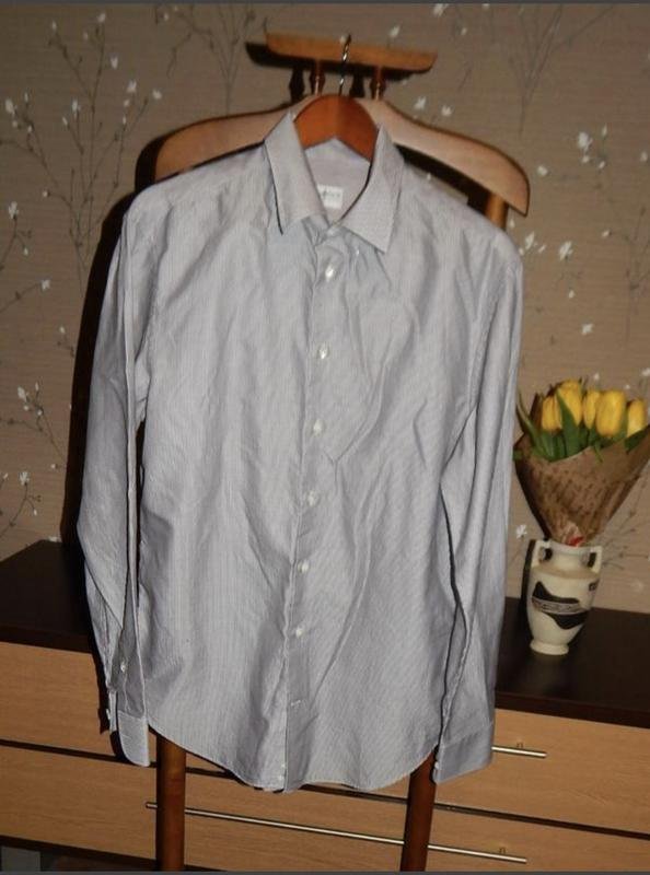 Мужской Armani Collezioni Рубашка Серый 38 / M /