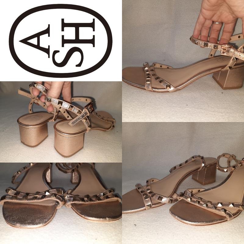 Women Ash Heels Gold Leather 40