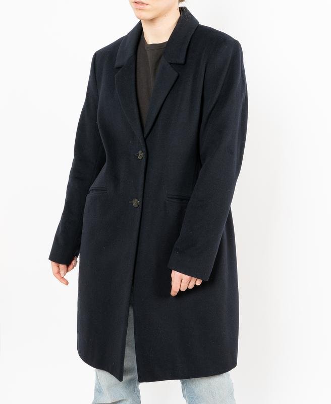 Donna Gant Cappotto Blu Navy Lana 40 / L / 48