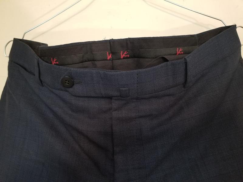 Men Isaia Napoli Trousers Navy Wool 33 / L / 48