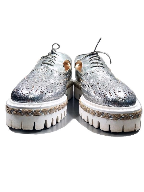 Femme Alberto Guardiani Talons Argent Cuir 40