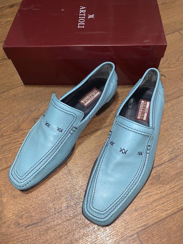 Homme ARTIOLI Mocassins Bleu Cuir 44