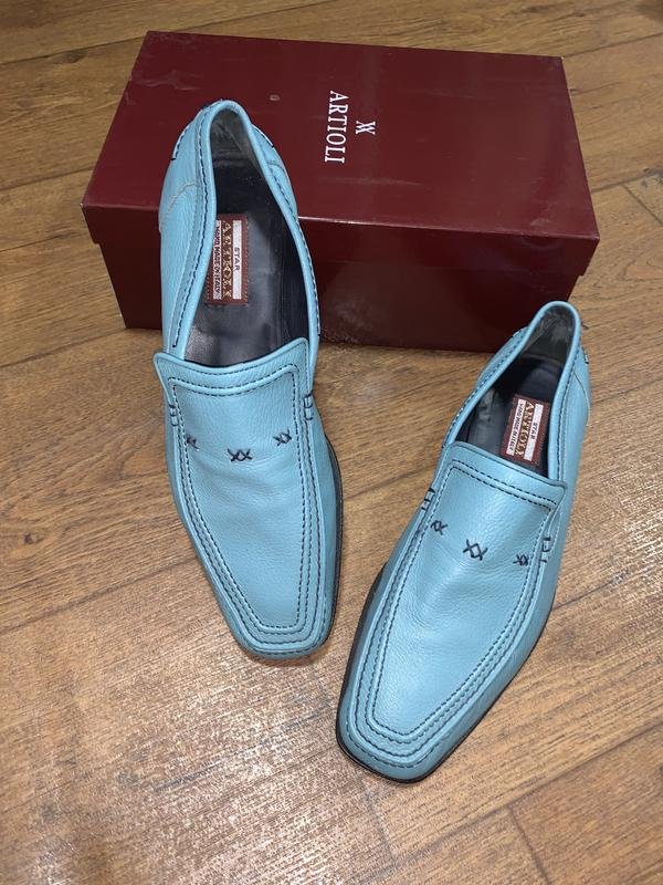 Homme ARTIOLI Mocassins Bleu Cuir 44